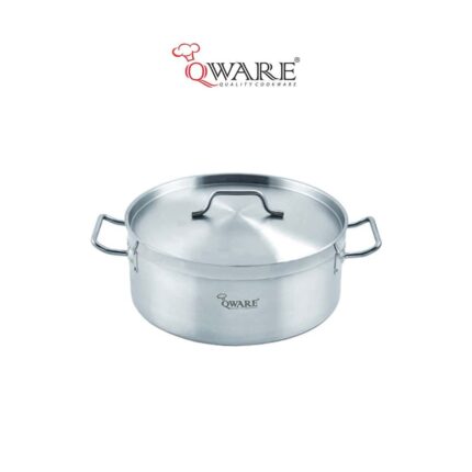 QWARE SS Sandwich Bottom Casserole Pot With Lid