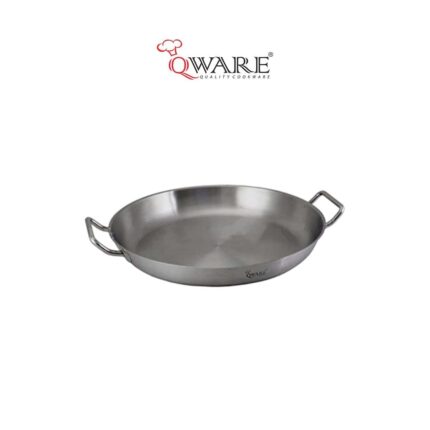 QWARE SS Sandwich Bottom Frying Pan (Double Handle)