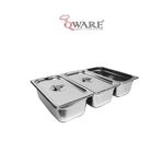 QWARE Stainless Steel 1/3 Size GN Pan