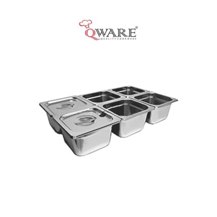 QWARE Stainless Steel 1/6 Size GN Pan