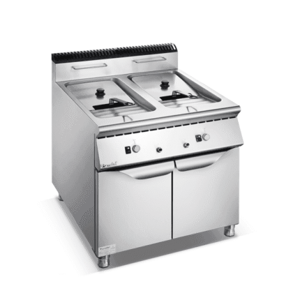 FURNOTEL 700 SERIES GAS 2-TANK 2-BASKET FRYER WITH CABINET