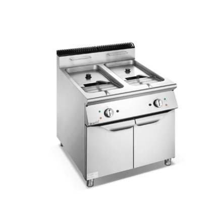 FURNOTEL 700 SERIES ELETRIC 2-TANK 2-BASKET FRYER WITH CABINET