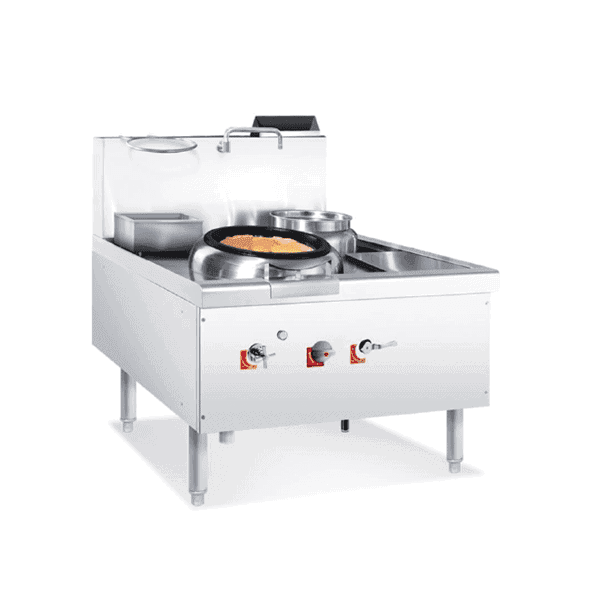 NEWWAY GAS CHINESE WOK RANGE DOUBLE RING WITH DOUBLE REAR POT