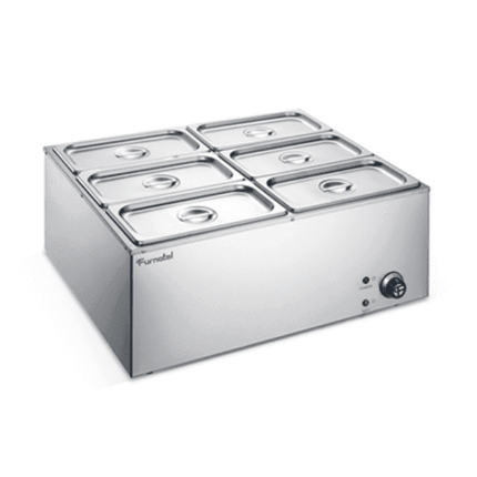 FURNOTEL COUNTER TOP ELECTRIC 6 PAN BAIN MARIE
