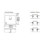 CAVARRO Granite Kitchen Sink / Model: G4050 - Image 4