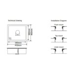 CAVARRO Granite Kitchen Sink / Model: G4545 - Image 4