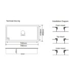 CAVARRO Granite Kitchen Sink / Model: G7946 - Image 3