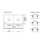 CAVARRO Granite Kitchen Sink / Model: G7946A - Image 3