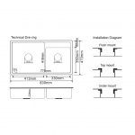 CAVARRO Granite Kitchen Sink / Model: G8347 - Image 3