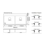 CAVARRO Granite Kitchen Sink / Model: G9052 - Image 3