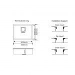 CAVARRO Granite Kitchen Sink / Model: GS5040 - Image 4