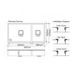 CAVARRO Granite Kitchen Sink / Model: GS9047 - Image 4