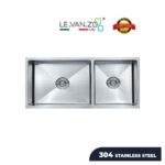 LEVANZO Stainless Steel Glass Kitchen Sink / Model: H9946