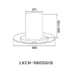 LEBENSSTIL Cylinder Island Hood LKCH-9800GIS - Image 2