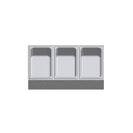 Stainless Steel GN Food Pan Condiment Holder with Lid FP-1X3 - Image 2