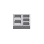 Stainless Steel GN Food Pan Condiment Holder with Lid FP-0009 - Image 2