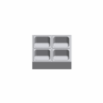 Stainless Steel GN Food Pan Condiment Holder with Lid FP-2X2 - Image 2