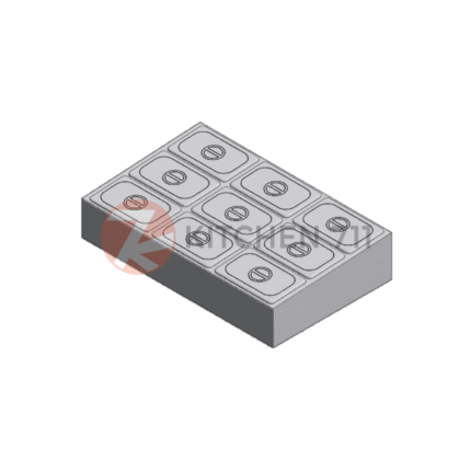 Stainless Steel GN Food Pan Condiment Holder with Lid FP-3X3