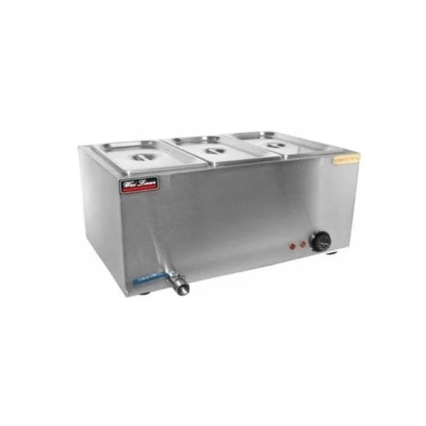 Stainless Steel Warmer for 3 x 1/3 GN Food Pan with Lid