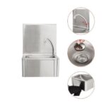 Stainless Steel 304 Knee Operated Wall Mounted Sink - Image 3