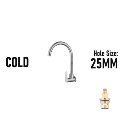 Kitchen Sink Faucet Cold Water Tap (Model: 7705W)