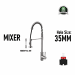 Kitchen Sink Pull Out Faucet Hot Cold Water Mixer Tap (Model: 7737)
