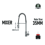 Kitchen Sink Pull Out Faucet Hot Cold Water Mixer Tap (Model: 7747)