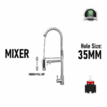 Kitchen Sink Pull Out Faucet Hot Cold Water Mixer Tap (Model: 7787)