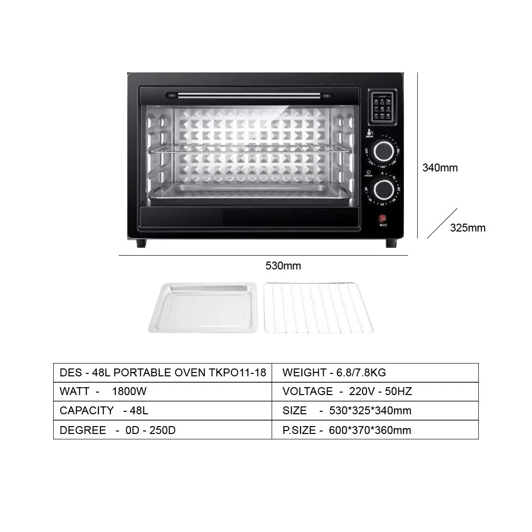 TRI-KIDE Portable Oven 48 Litres TKPO52-33 - Image 2