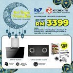 PROMOTION IKA C528 (Hood) + IKA 2D/SV (Cooker Hob) - FREE Stainless Steel Ducting Cap + Aluminium 7'' Ducting Hose + Kitchen Storage Basket