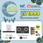 PROMOTION IKA MUNICH (Hood) + IKA 2C/SV (Cooker Hob) - FREE Stainless Steel Ducting Cap + Aluminium 7'' Ducting Hose + Kitchen Storage Basket