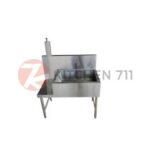 Stainless Steel Rice Washer Table c/w High Backsplash (New Unit) CEX-0007